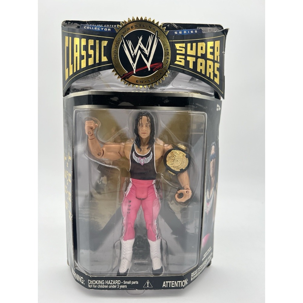 Vintage WWE Bret Hart Action Figure Jakks Pacifc Classic Superstars 2004 Hit Man
